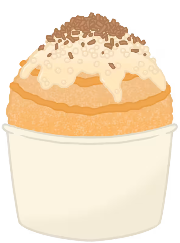 Golden Sago shave ice cup